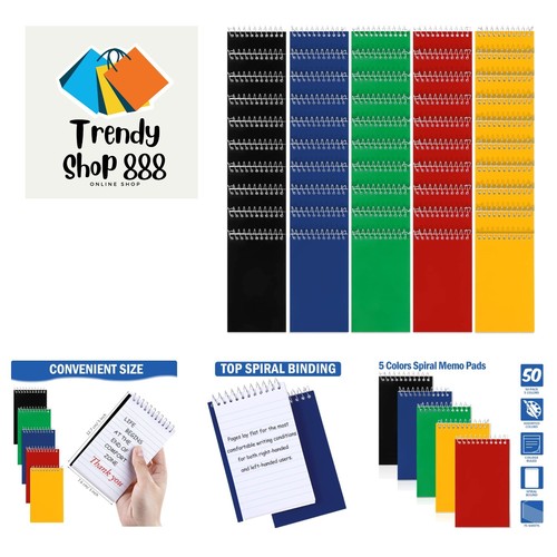 150 Pieces Spiral Memo Pads Bulk 3 x 5 Inch Small Note Pads Top Bound ...