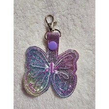 Butterfly Keychain Sparkly Iridescent Bag Charm Purse Charm Accessories