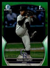 2023 Bowman Draft #BDC-37 Isaiah Coupet 1st Chrome Green Refractor #/99