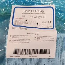 *1-Pack* Mercury Child CPR Bag With Disposable Manual Resuscitator 10-55104