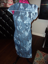 Fashion Nova Off the shoulder sweater dress Bodycon Mini Navy SZ XL NWT Dye