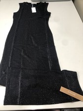 Reformation Black Sparkle Maevry Knit Dress Small