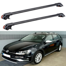 Roof Racks Cross Bars For VW Golf VII Alltrack 2013-2022 Black-Gray Pair