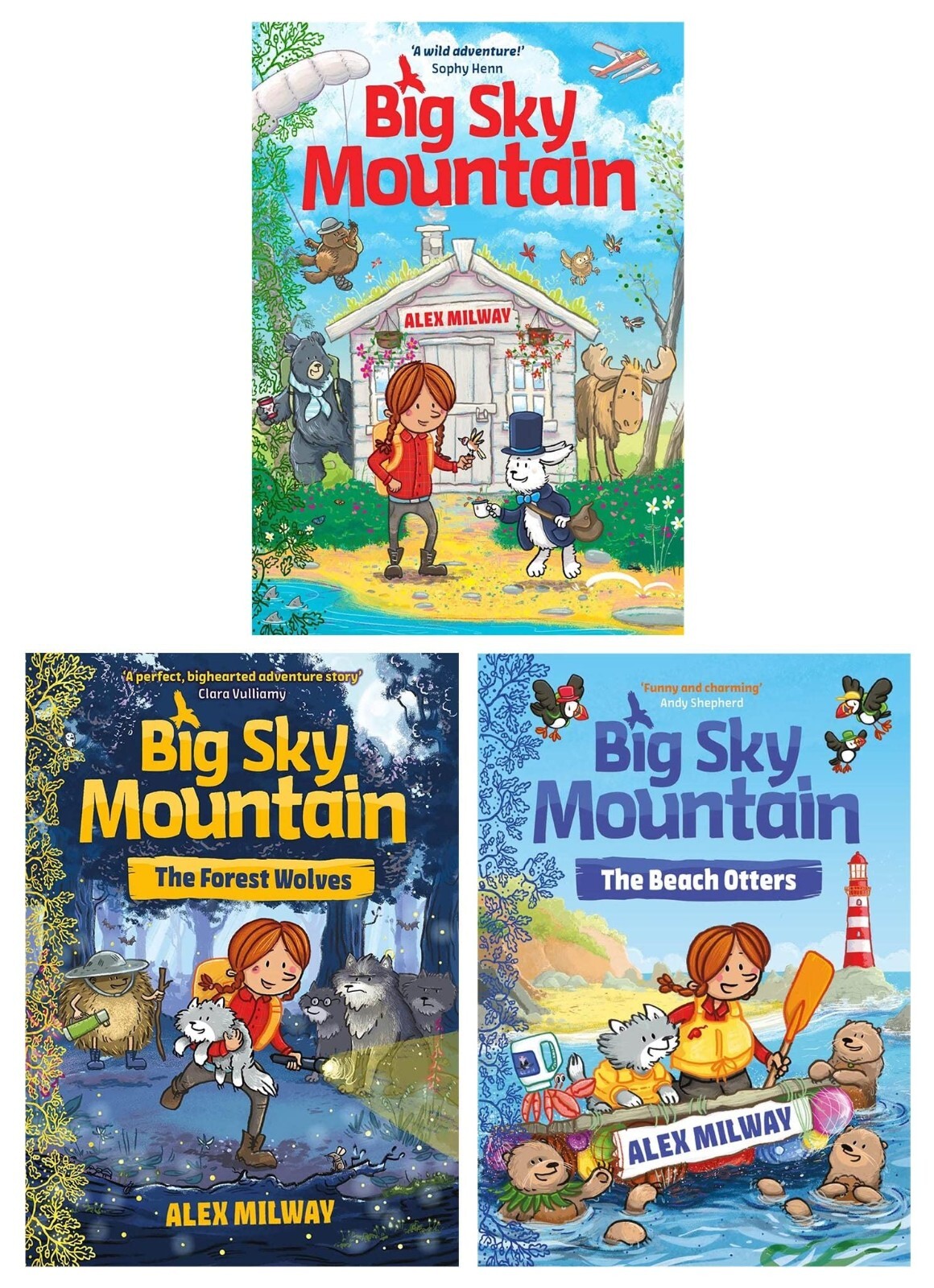Big Sky Mountain Series 3 Books Collection Set by Alex Milway Forest Wolves NEW