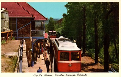 Streamline Diesel Cog Train Station Monitou Springs Colorado Postcard ...