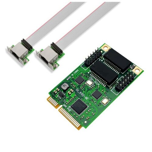 PCI-E to 2port  Card 1000Mbps Gigabit Ethernet 10/100/1000M RJ45 LAN 2128 - Afbeelding 1 van 7