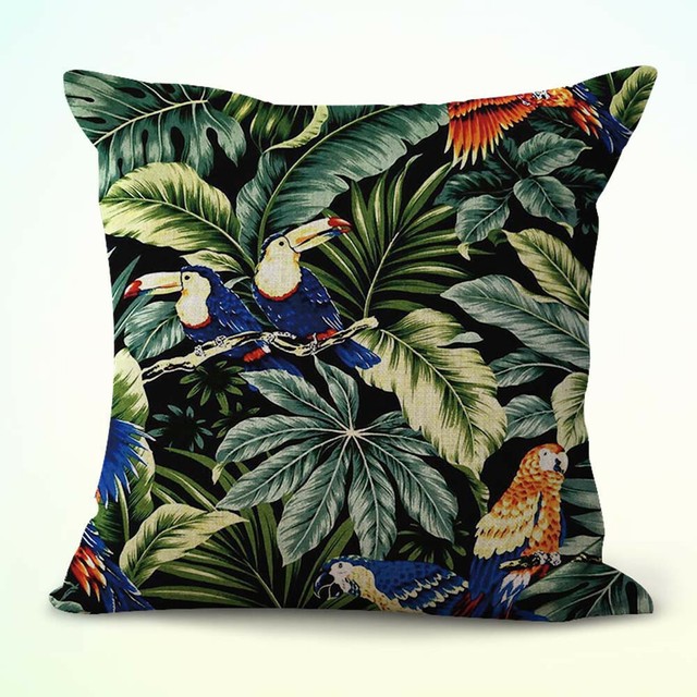 set of 4 tropical Hawaiian exotic cushion covers patio slipcovers eBay