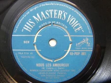 Jean-Claude Pascal – Nous Les Amoureux 1961 7” HMV POP 861