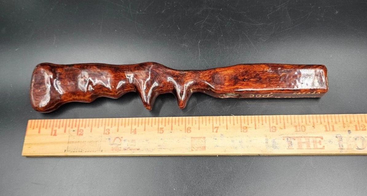 Custom-Made Wood Fishing Rod Grip Handle Handmade By "Doc'