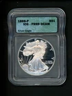 1999-P US American Silver Eagle Dollar $1 ICG PR 69 Deep Cameo Choice Proof Gem