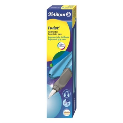 Pelikan Twist Fountain Pen in Frosted Blue - Medium Point  - 811255