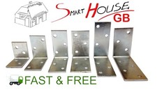 Galvanised 90 Degree Angle Corner Bracket Brace Joist Timber Mending Plates 2mm