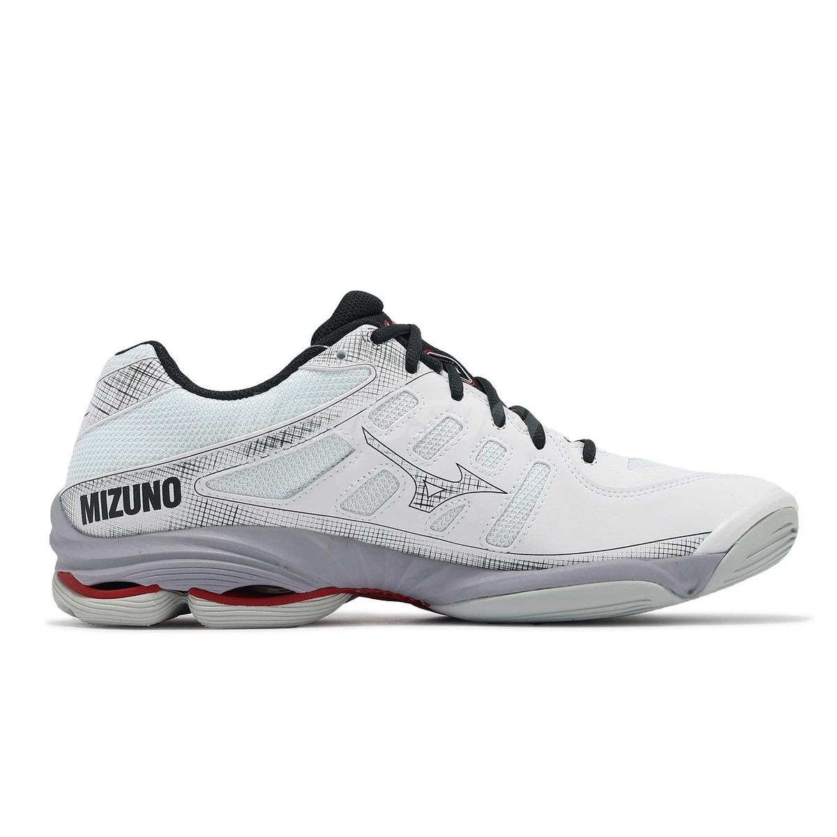Mizuno Wave Voltage 2 White Red Men Volleyball Sports Shoes