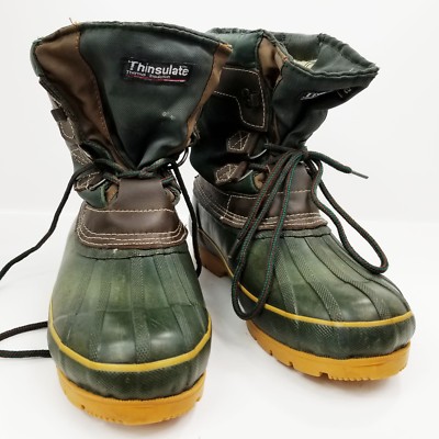 NORTHWEST TERRITORY Womens Duck Boots Size 9 Wool Felt Liners EUC