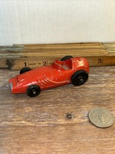 VINTAGE HUBLEY 765 TOY RACE CAR RED CAST METAL 4 INCHES LONG