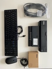 Dell Set - Keyboard, Mouse, Docking Station, MaletoMale Displayport Cable - NEW