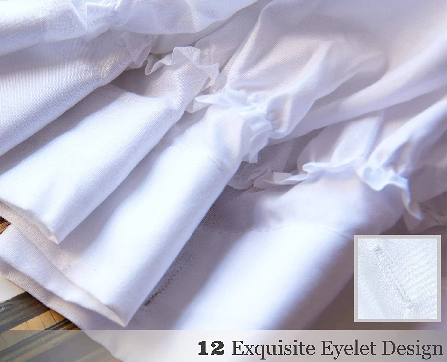 Cortina de ducha de tela con volantes cascada 72X72 COLOR ROJO Foto 4 de 4