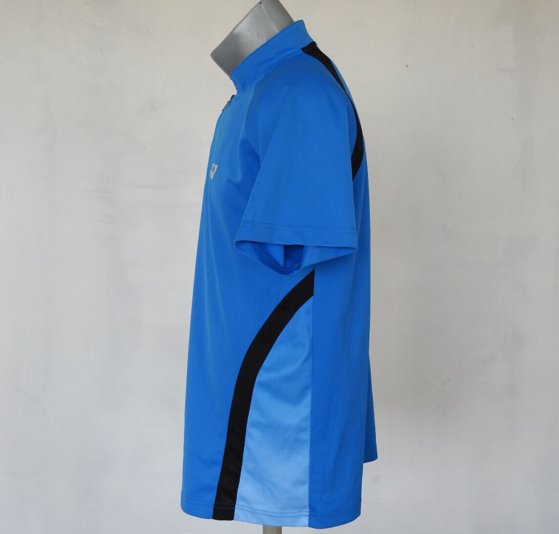 YONEX Mens Activewear Jersey Blue Shirt Size XL Sport 1/4 Zip