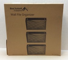 Blue Summit Supplies 3 Ct Wall File Organizer, Black, Mesh Metal Ships Free