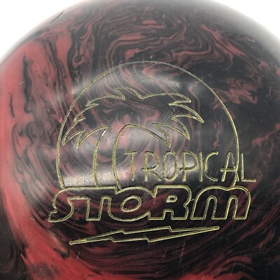 Tropical Storm 15ポンド　未使用 Tropical Storm 15lbs Bowling Ball Drilled Personalized Red Black