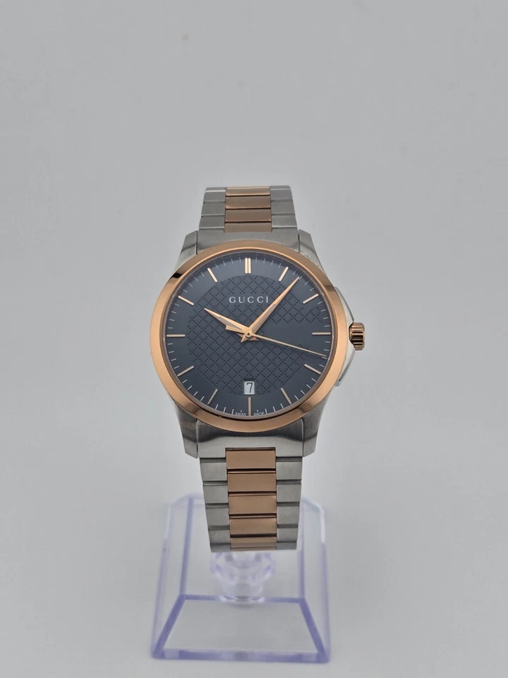 Gucci G-Timeless Men's Gray Dial Two Tone Watch - YA126446 ($1170 MSRP) - Image 2 of 4