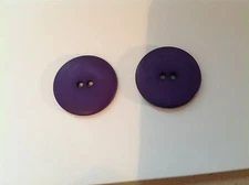 10 PC. PKG.  NEW 1 1/8 INCH DULL FINISH PURPLE BUTTONS