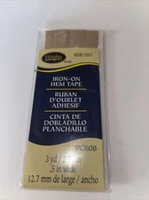 Wrights Iron-On Hem Tape .5"X3yd-Beige, 117-608-091