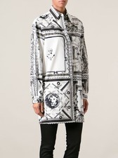 🆕️ VERSUS VERSACE x ANTHONY VACCARELLO Iconic BAROQUE Long TUNIC Shirt IT-38 