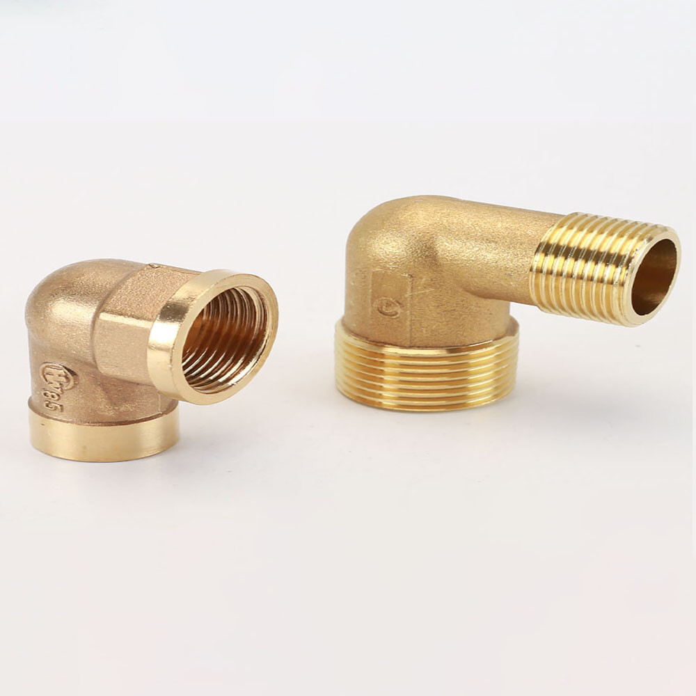 BSP Brass Pipe Fitting 90°Degree Elbow Male Female Connection Pipe