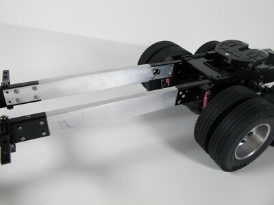 Tamiya 1/14 Aluminum Middle Chassis Mount - 3PC Set For King Hauler/Globe Liner/Aeromax, Black - View #12