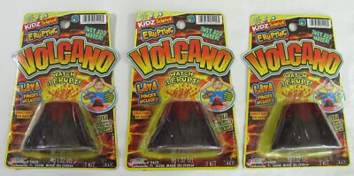 JARU Kidz Science Erupting Volcano Non-Toxic Use Over & Over 3 Packs New