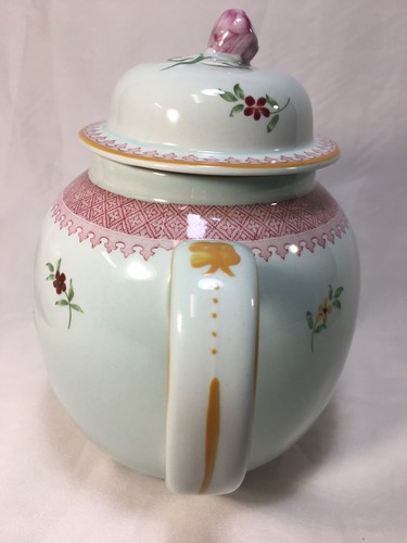 Adams Calyx Ware Lowestoft Mint Green TEA SET (Pot, Creamer, Covered Sugar) - Picture 4 of 9