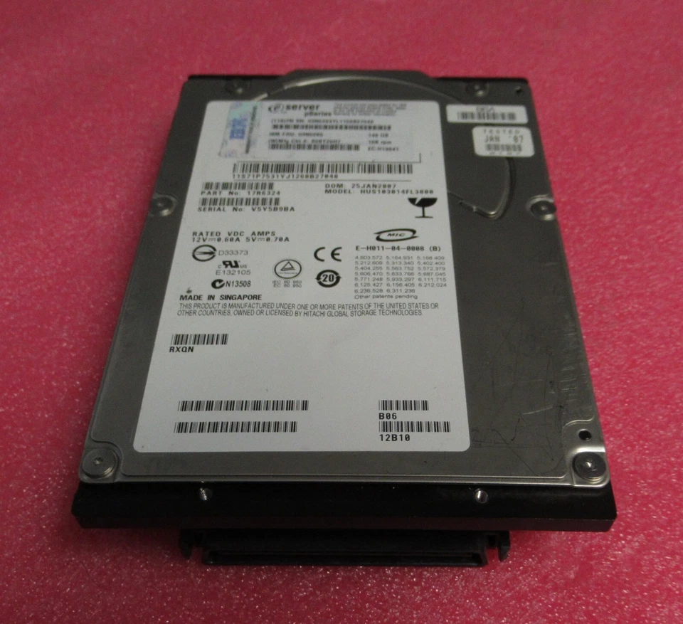 IBM Hitachi 146GB 10K SCSI U320 3.5" Hot Swap Hard Drive 17R6324 HUS103014FL3800 - Image 2 of 4