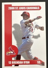 2008 Kansas City Life Insurance St. Louis Cardinals - Brendan Ryan #13