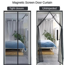 1pc Magnetic Mosquito Door Curtain Auto Close...