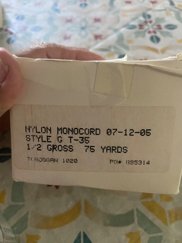 INDUSTRIAL PREWOUND 87 BOBBINS TOBOGGAN NYLON MONOCORD STYLE G T-35 75YDS - Picture 2 of 3