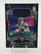 2021 Panini Black - Futuristic Trevor Lawrence #F-TL Silver /99 (MEM, RC)