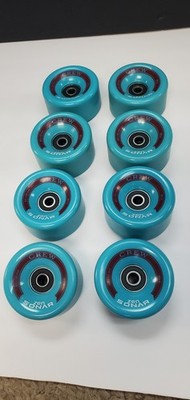 Riedell Sonar Zen Special Ed Roller Skate Wheels w/bearings. 62x32mm. 85a  New!