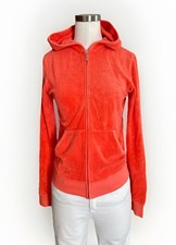Y2K Juicy Couture Terry Cloth Zip Hoodie in Orange Size Medium 10484