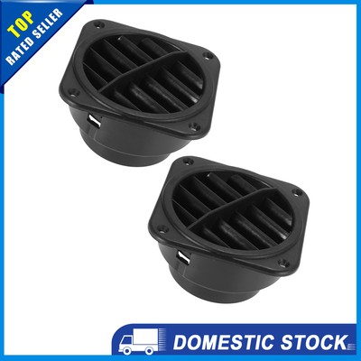 Universal RV Car Warm Air AC Vent Outlet 75mm 360 Degrees Rotatable Pack of 2