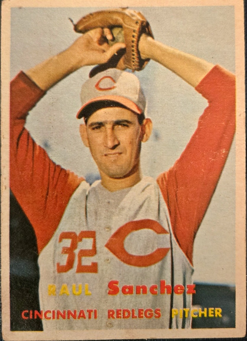 1957 Topps - Raul Sanchez #393 (RC) Cincinnati Redlegs Excellent