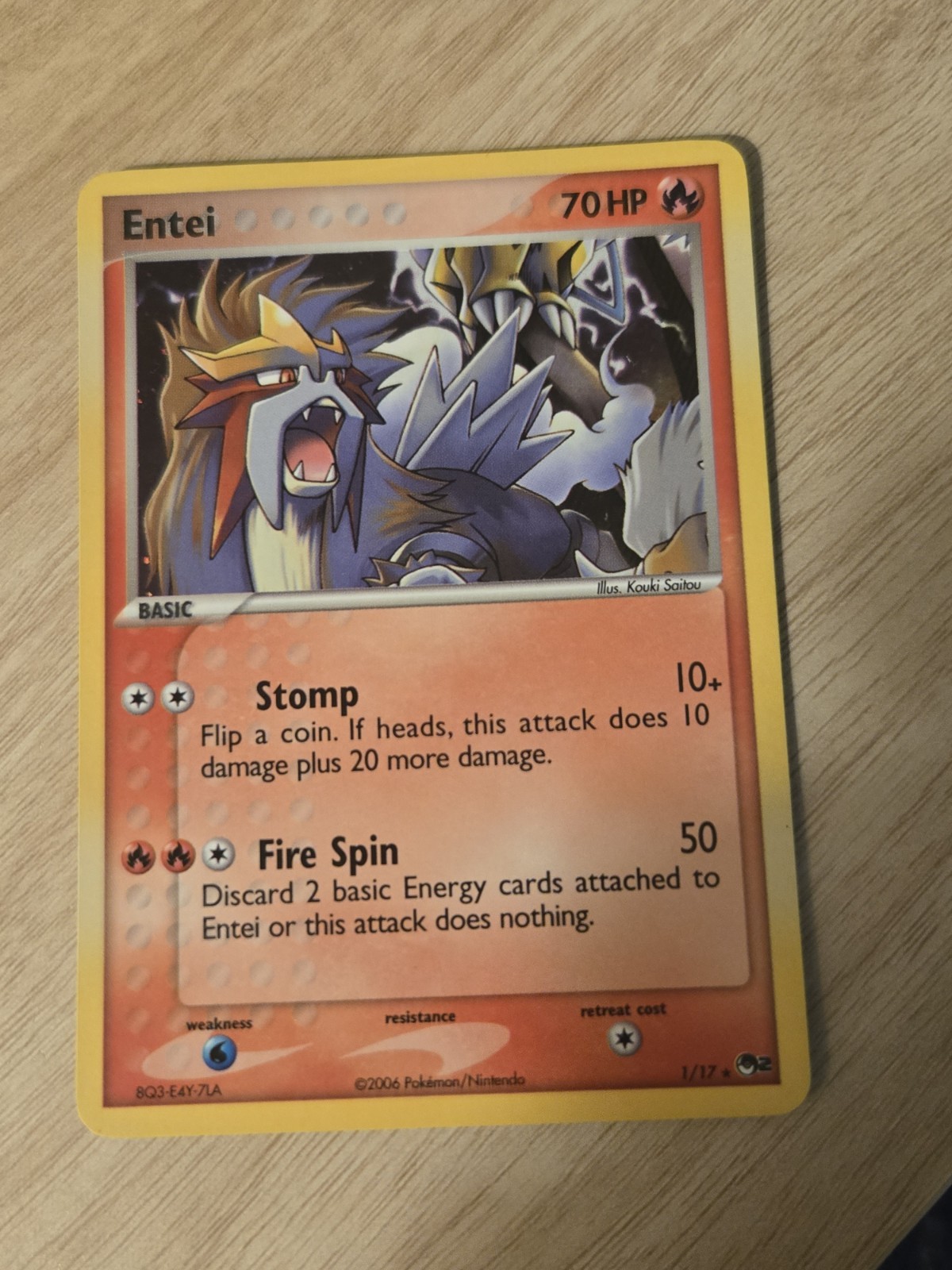 Entei 001/017 POP Series 2 Holo
