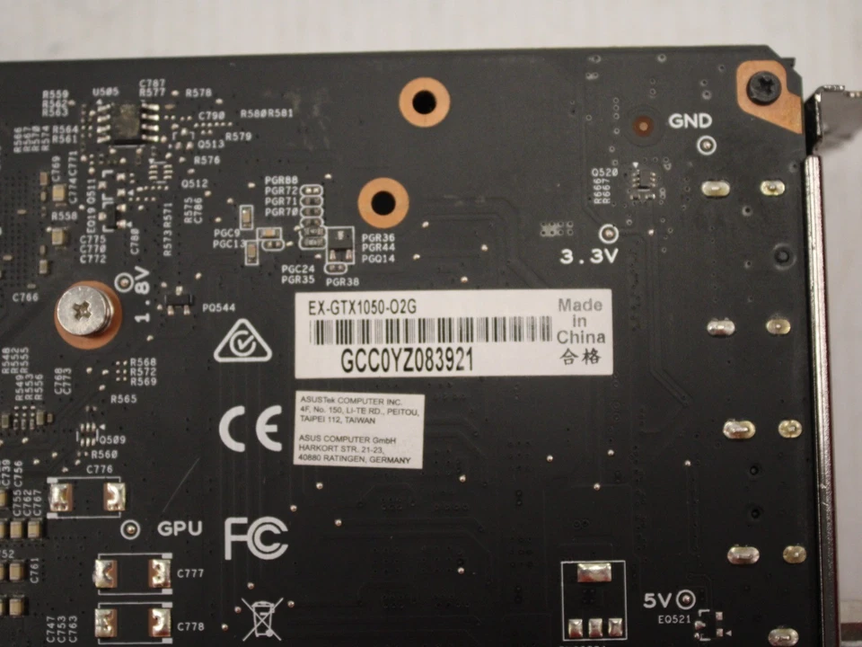 ASUS NVIDIA GeForce GTX 1050 EX-GTX1050-2G 2 GB GDDR5 Graphics Card - D34 - Image 4 of 4