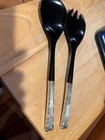 Antique Vintage LUNT Sterling Silver Handle Salad Serving Set 11"L