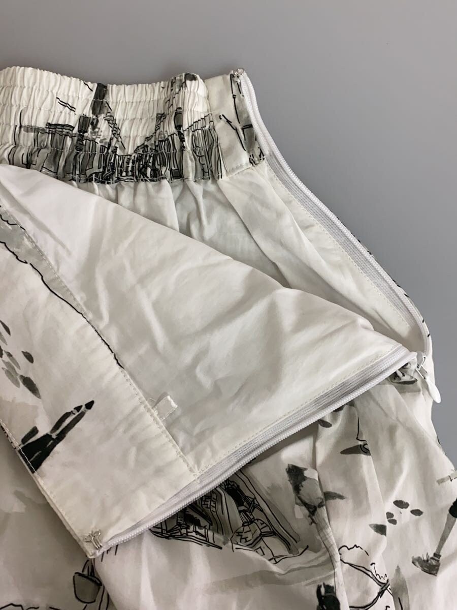 AMERI Long Skirt M Cotton White Allover Pattern - image 3