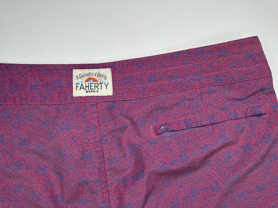 Pantalones Cortos Faherty Board Geométricos Estampado AOP Sin Forro | 32 Foto 3 de 4