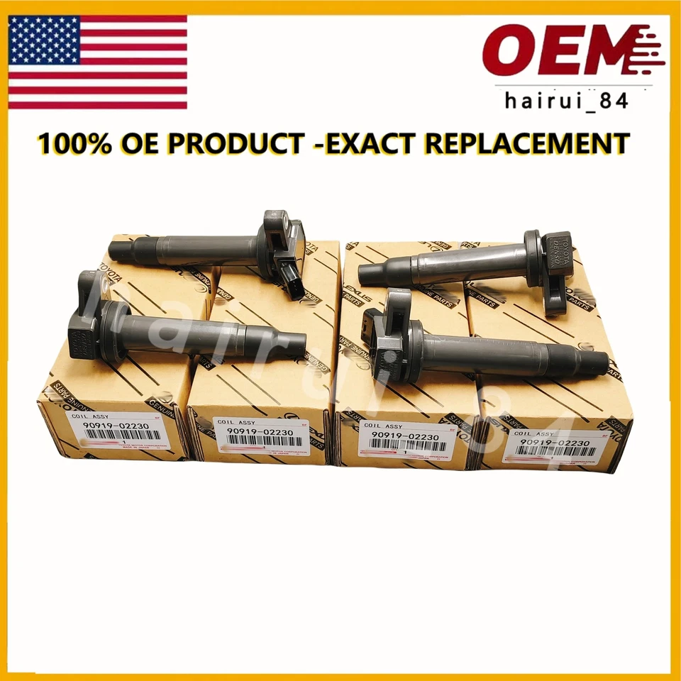 NEW OEM 4pcs Ignition Coils Denso For Toyota Tundra 4.7L V8 90919-02230 673-1303 Foto 4 de 4