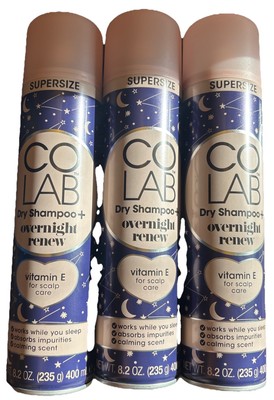 3 Pack Co Lab Dry Shampoo Overnight Renew Vitamin E Scalp Care Calming Scent 8oz