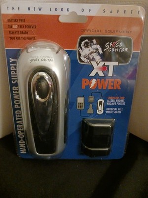 Space Center Hand-Operated Power Supply Universal Cell Phone Socket Silver Black