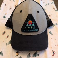 Colorado Limited Gray Black Mesh Patch Snapback Baseball Hat Mountains Triangle